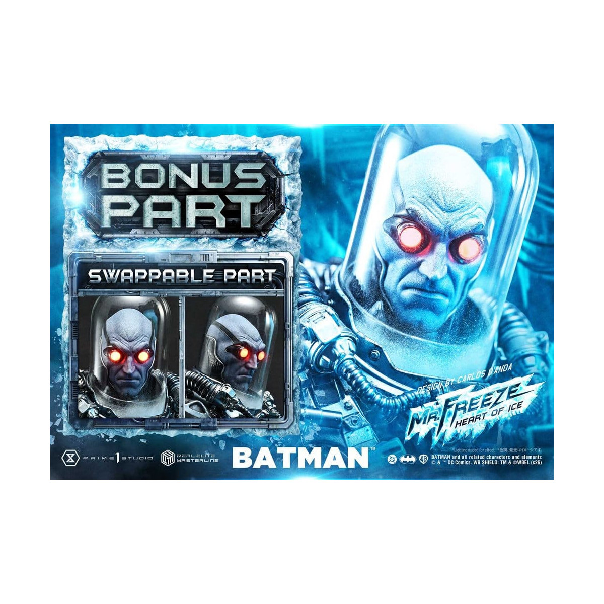 Prime 1 Studio - Mr. Freeze «Heart of Ice» (diseño de Carlos D'Anda), versión DX Bonus - Real Elite Masterline Series 1/3