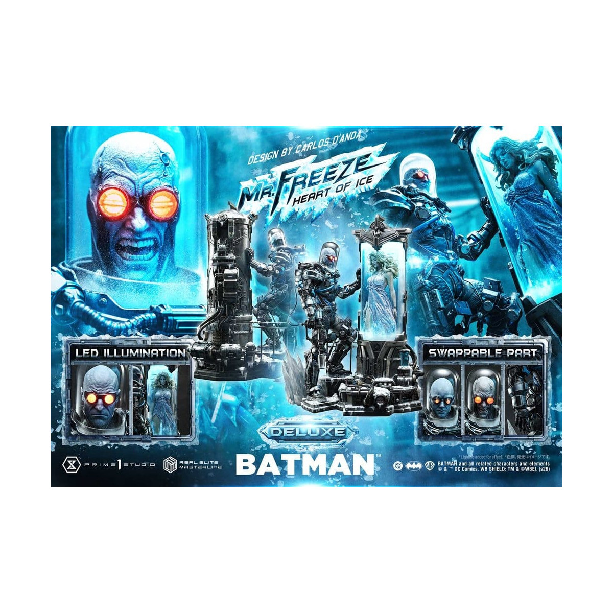 Prime 1 Studio - Mr. Freeze «Heart of Ice» (diseño de Carlos D'Anda), versión DX - Serie Real Elite Masterline 1/3
