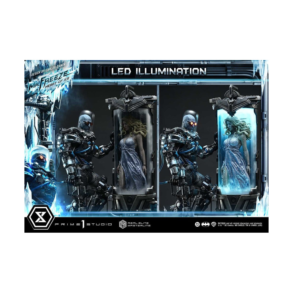 Prime 1 Studio - Mr. Freeze «Heart of Ice» (diseño de Carlos D'Anda), versión DX - Serie Real Elite Masterline 1/3