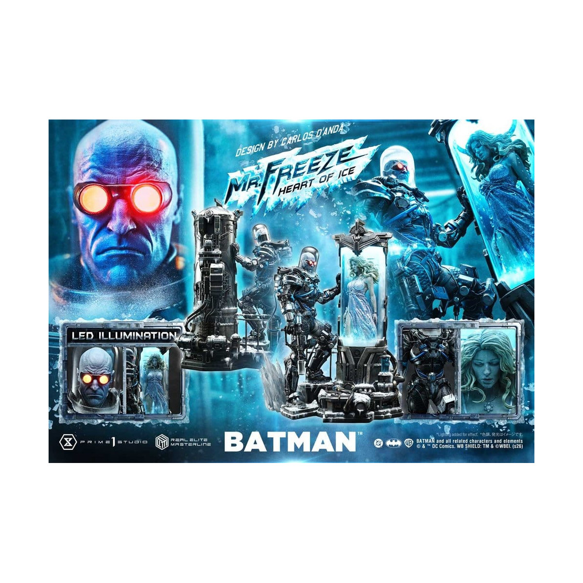Prime 1 Studio - Mr Freeze Heart of Ice (Diseño de Carlos D'Anda) - Real Elite Masterline Serie 1/3