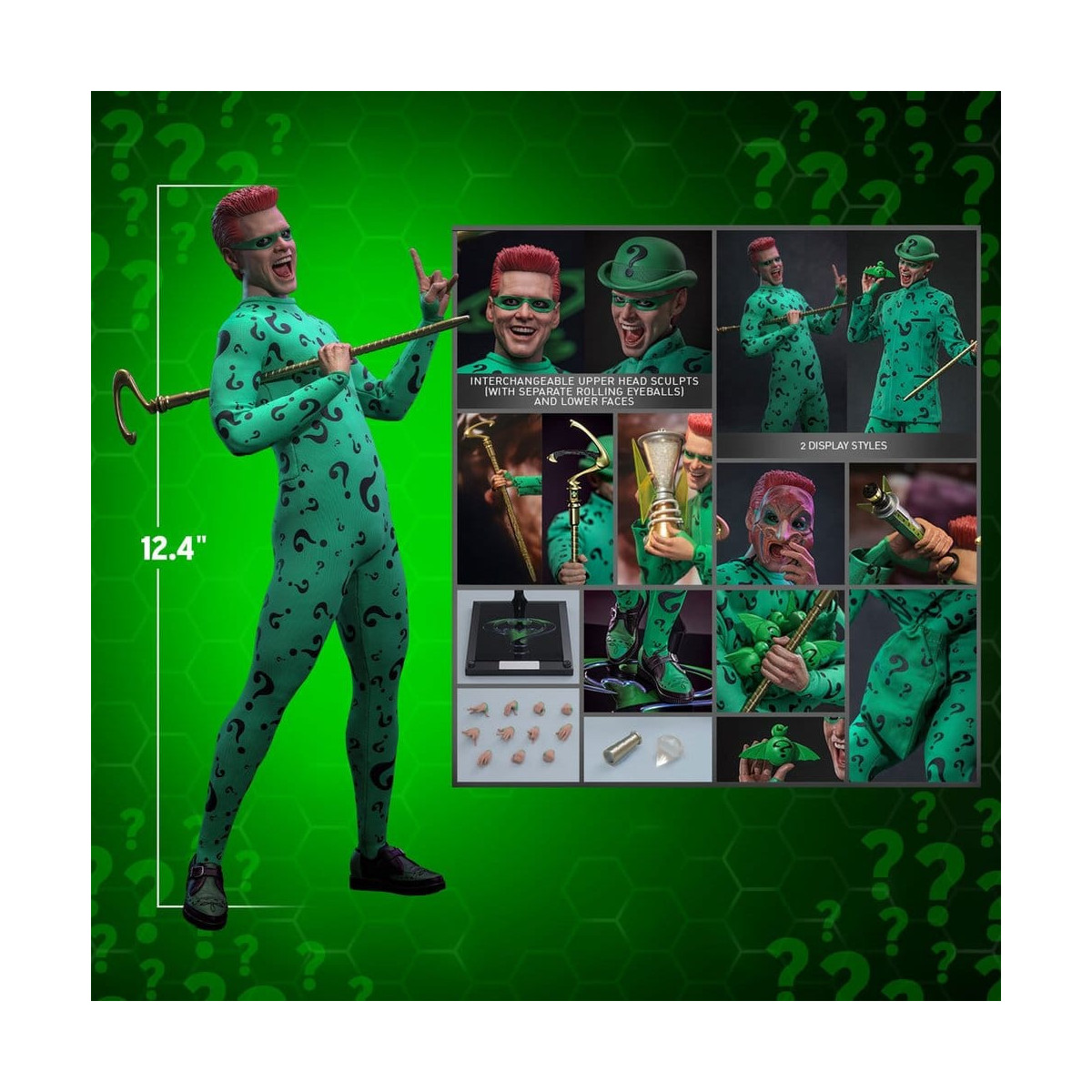 Hot Toys DC Comics - El Acertijo MMS, escala 1/6 - Batman Forever