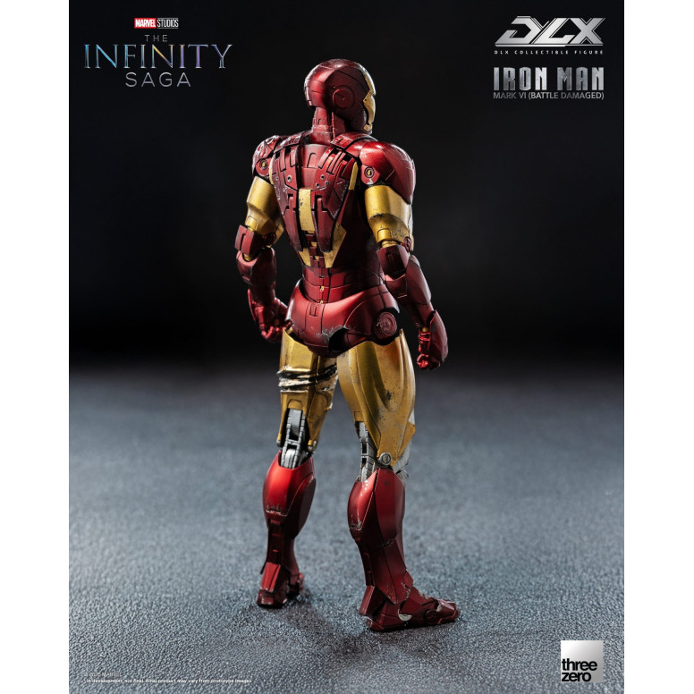 Threezero Infinity Saga Iron Man: Mark 6 (con daños de combate) DLX, escala 1/12