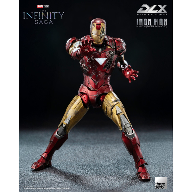 Threezero Infinity Saga Iron Man: Mark 6 (con daños de combate) DLX, escala 1/12