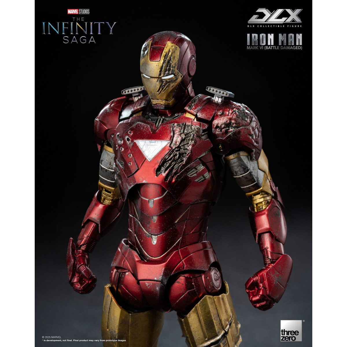 Threezero Infinity Saga Iron Man: Mark 6 (con daños de combate) DLX, escala 1/12