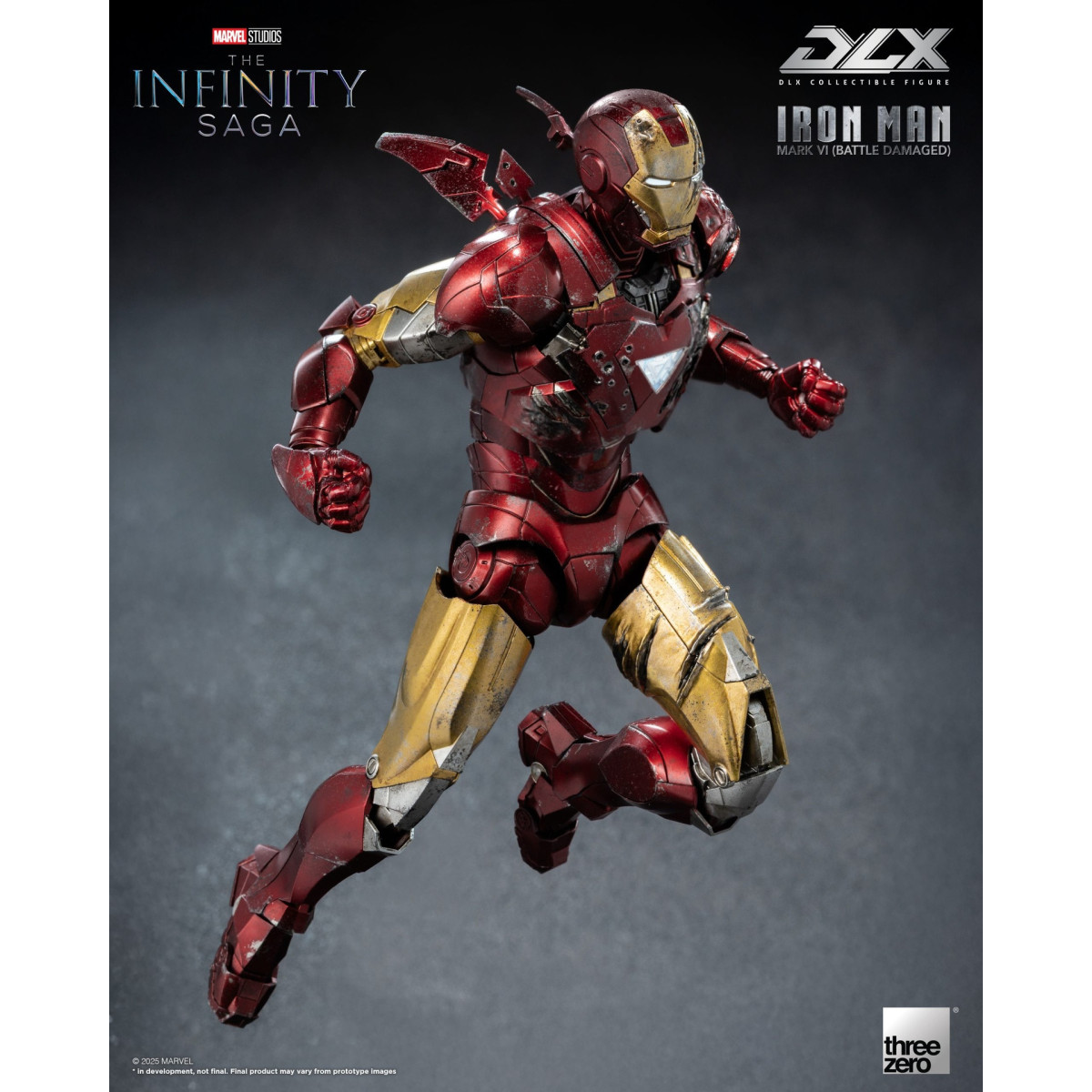 Threezero Infinity Saga Iron Man: Mark 6 (con daños de combate) DLX, escala 1/12