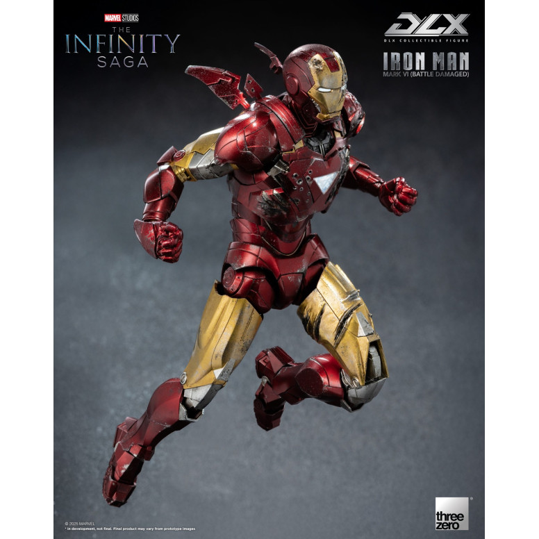 Threezero Infinity Saga Iron Man: Mark 6 (con daños de combate) DLX, escala 1/12