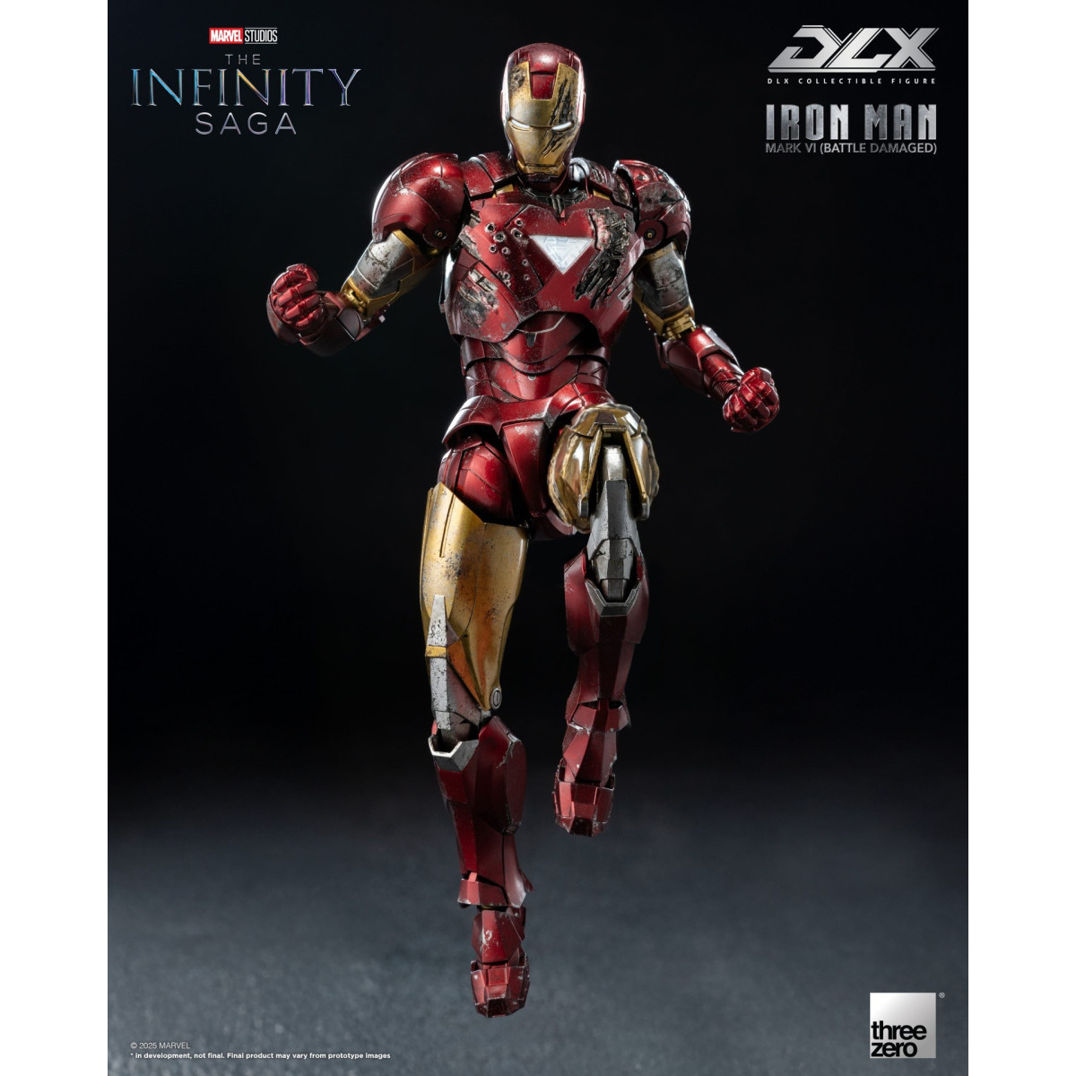 Threezero Infinity Saga Iron Man: Mark 6 (con daños de combate) DLX, escala 1/12