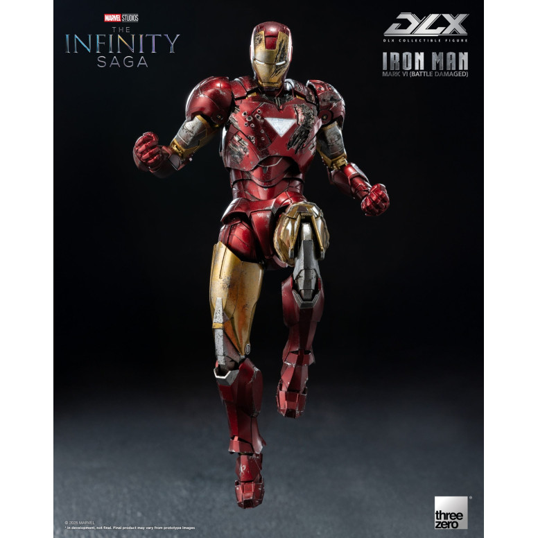Threezero Infinity Saga Iron Man: Mark 6 (con daños de combate) DLX, escala 1/12