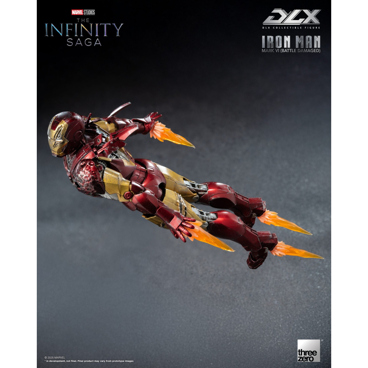 Threezero Infinity Saga Iron Man: Mark 6 (con daños de combate) DLX, escala 1/12