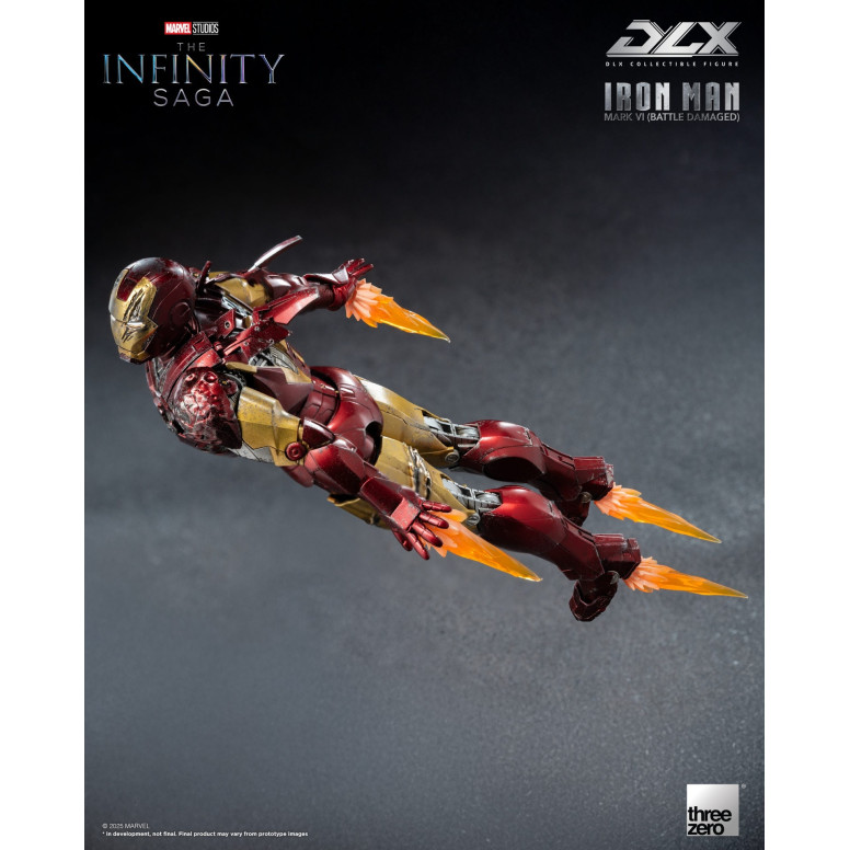 Threezero Infinity Saga Iron Man: Mark 6 (con daños de combate) DLX, escala 1/12