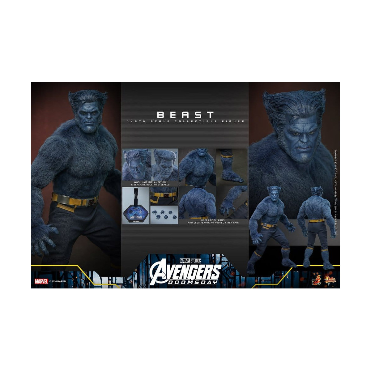 Hot Toys - Beast MMS, escala 1/6 - Avengers: Doomsday