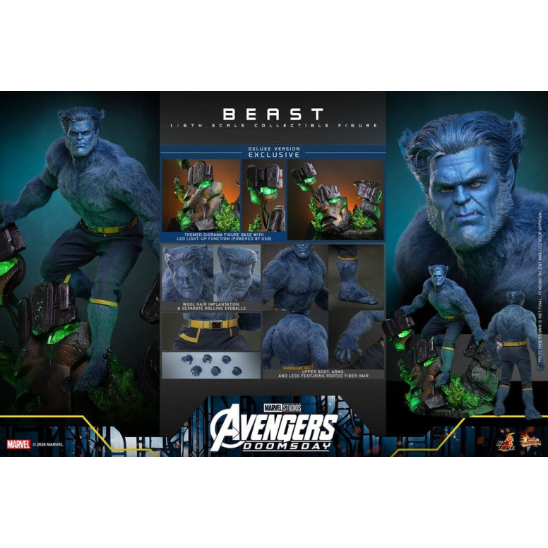 Hot Toys - Beast, versión Deluxe « MMS », escala 1/6 - Avengers: Doomsday