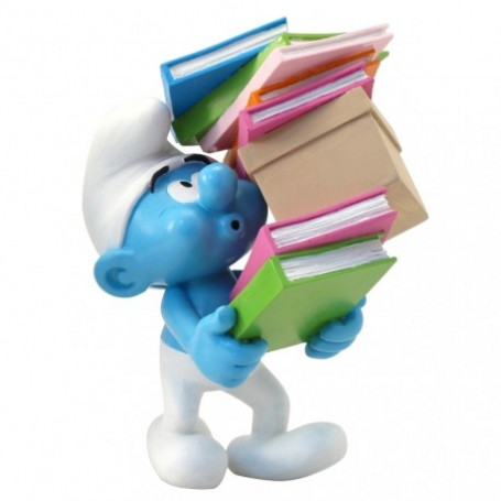 Collectoys - Pitufos - Pitufo con un montón de libros