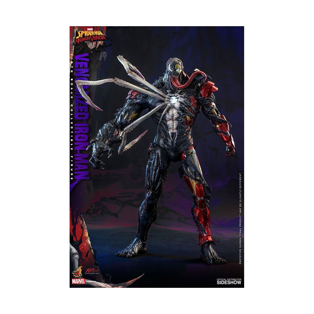 Juguetes calientes - Hombre de Hierro Venenoso - Marvel's Spider-Man: Figuras de Veneno Máximo Colección del Artista 1/6
