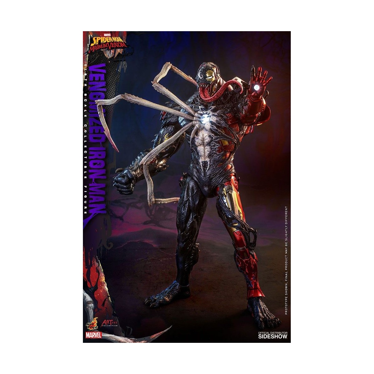 Juguetes calientes - Hombre de Hierro Venenoso - Marvel's Spider-Man: Figuras de Veneno Máximo Colección del Artista 1/6