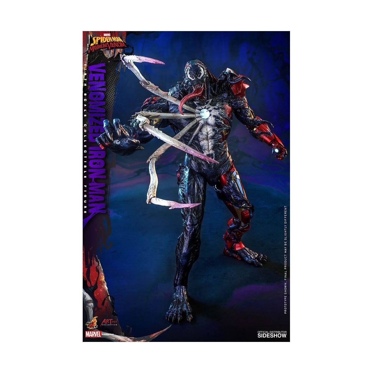 Juguetes calientes - Hombre de Hierro Venenoso - Marvel's Spider-Man: Figuras de Veneno Máximo Colección del Artista 1/6