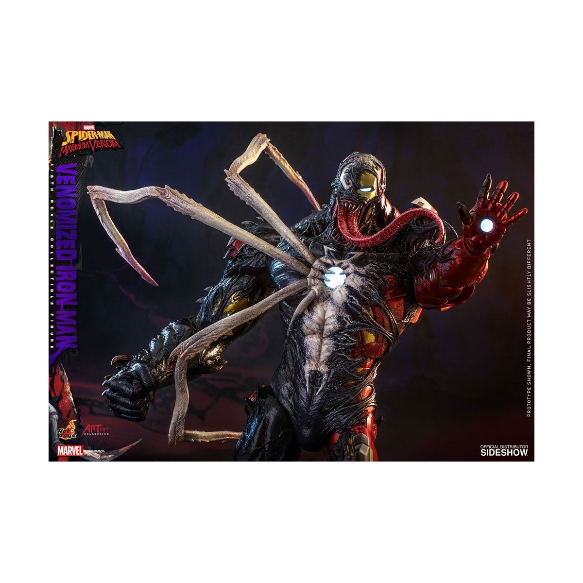 Juguetes calientes - Hombre de Hierro Venenoso - Marvel's Spider-Man: Figuras de Veneno Máximo Colección del Artista 1/6