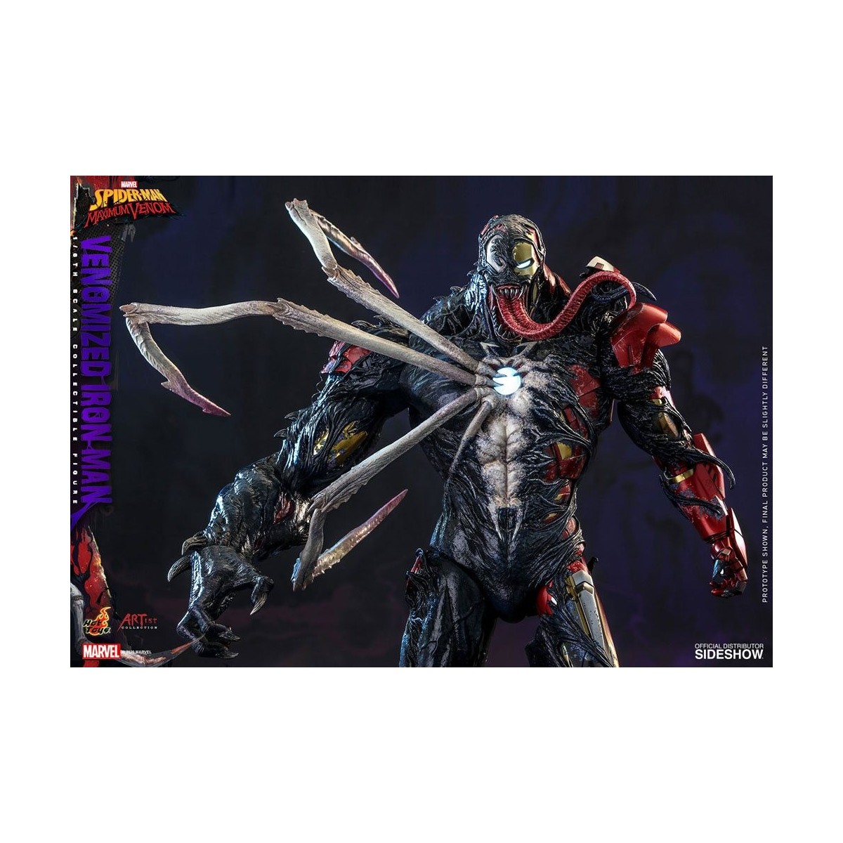 Juguetes calientes - Hombre de Hierro Venenoso - Marvel's Spider-Man: Figuras de Veneno Máximo Colección del Artista 1/6