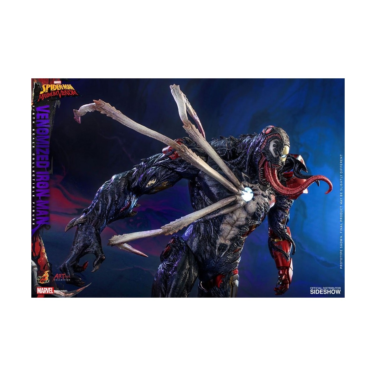 Juguetes calientes - Hombre de Hierro Venenoso - Marvel's Spider-Man: Figuras de Veneno Máximo Colección del Artista 1/6