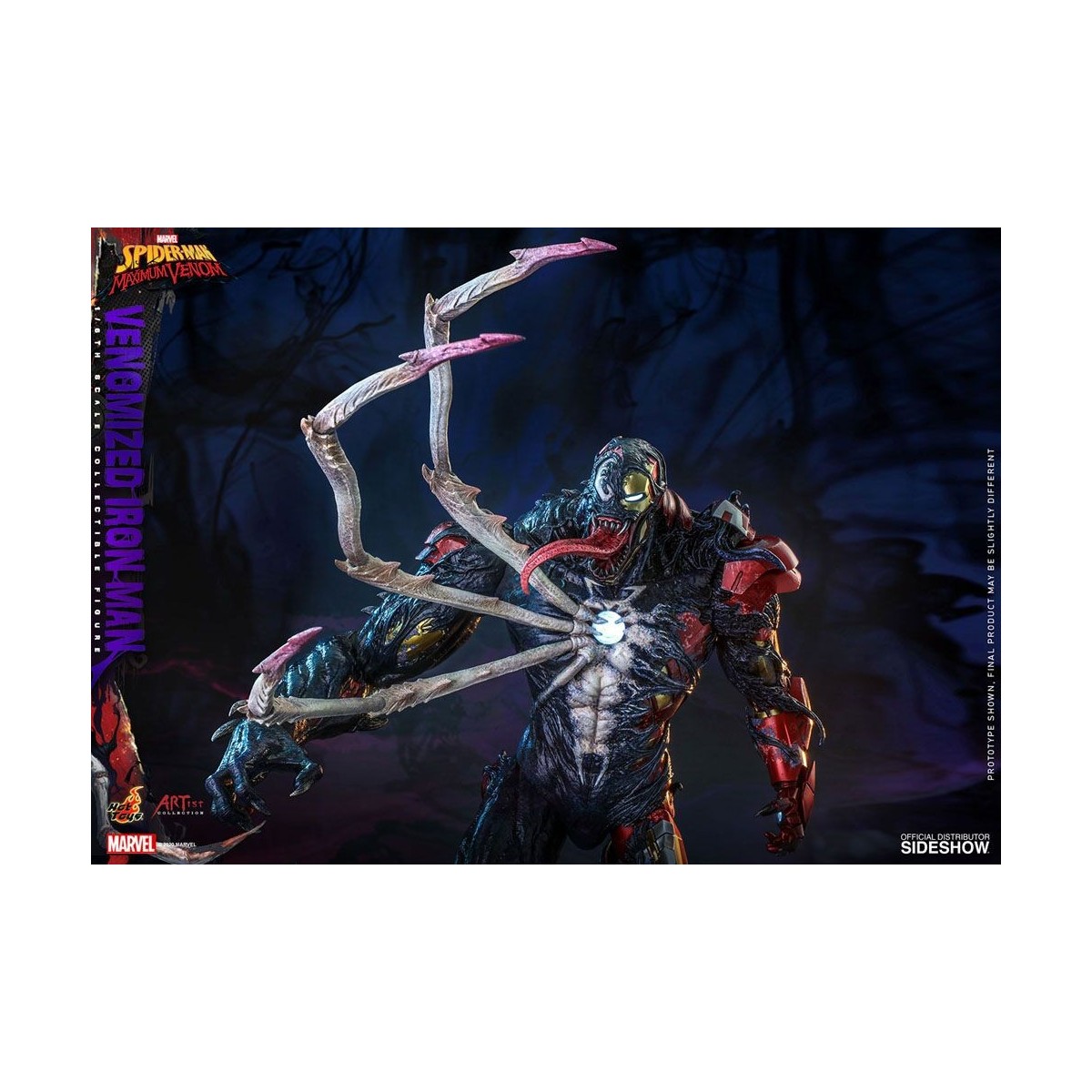 Juguetes calientes - Hombre de Hierro Venenoso - Marvel's Spider-Man: Figuras de Veneno Máximo Colección del Artista 1/6