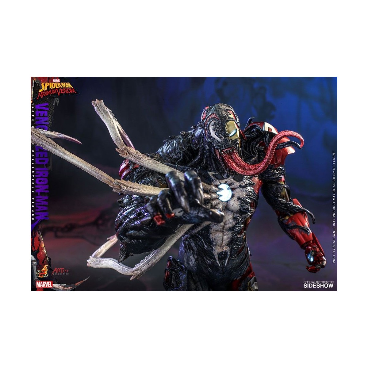 Juguetes calientes - Hombre de Hierro Venenoso - Marvel's Spider-Man: Figuras de Veneno Máximo Colección del Artista 1/6