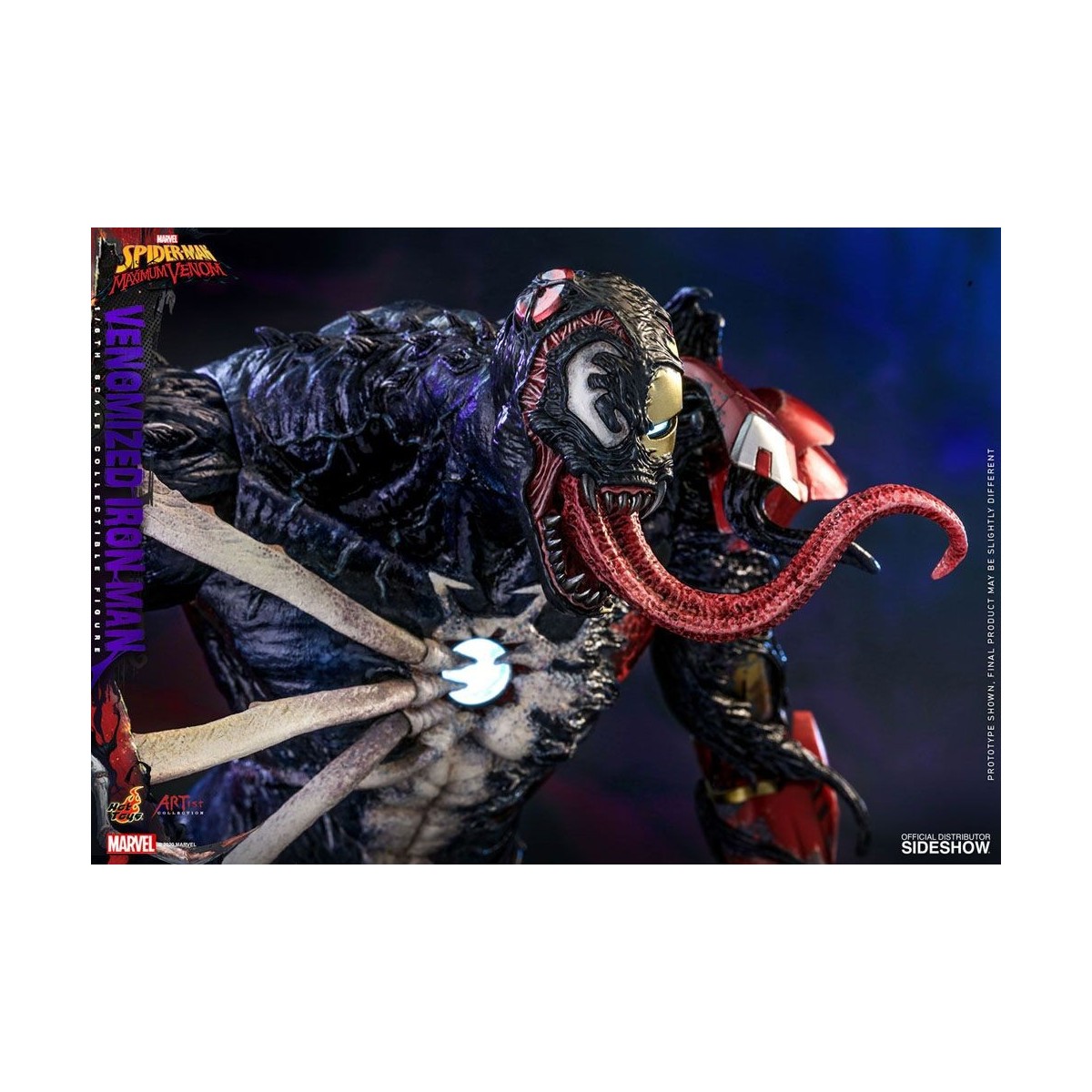 Juguetes calientes - Hombre de Hierro Venenoso - Marvel's Spider-Man: Figuras de Veneno Máximo Colección del Artista 1/6