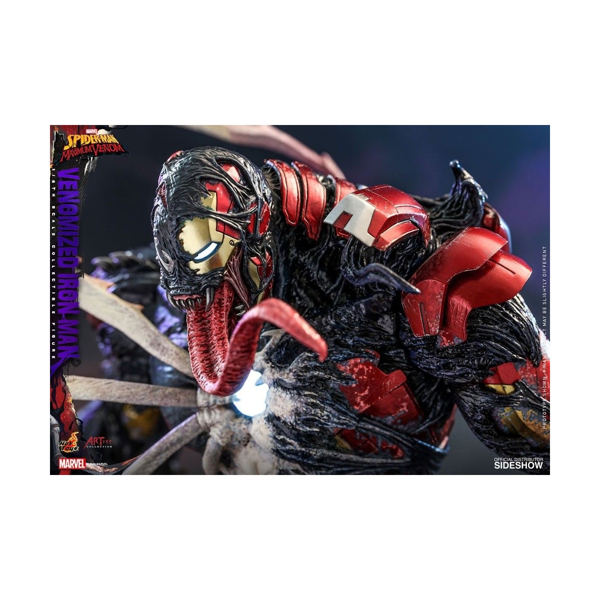 Juguetes calientes - Hombre de Hierro Venenoso - Marvel's Spider-Man: Figuras de Veneno Máximo Colección del Artista 1/6
