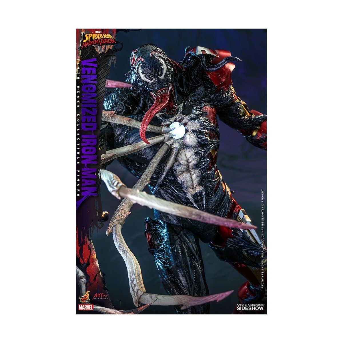 Juguetes calientes - Hombre de Hierro Venenoso - Marvel's Spider-Man: Figuras de Veneno Máximo Colección del Artista 1/6