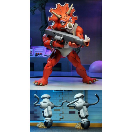 Neca - TMNT - Tortugas Ninja - Pack Triceraton Infantryman & Roadkill Rodney x2