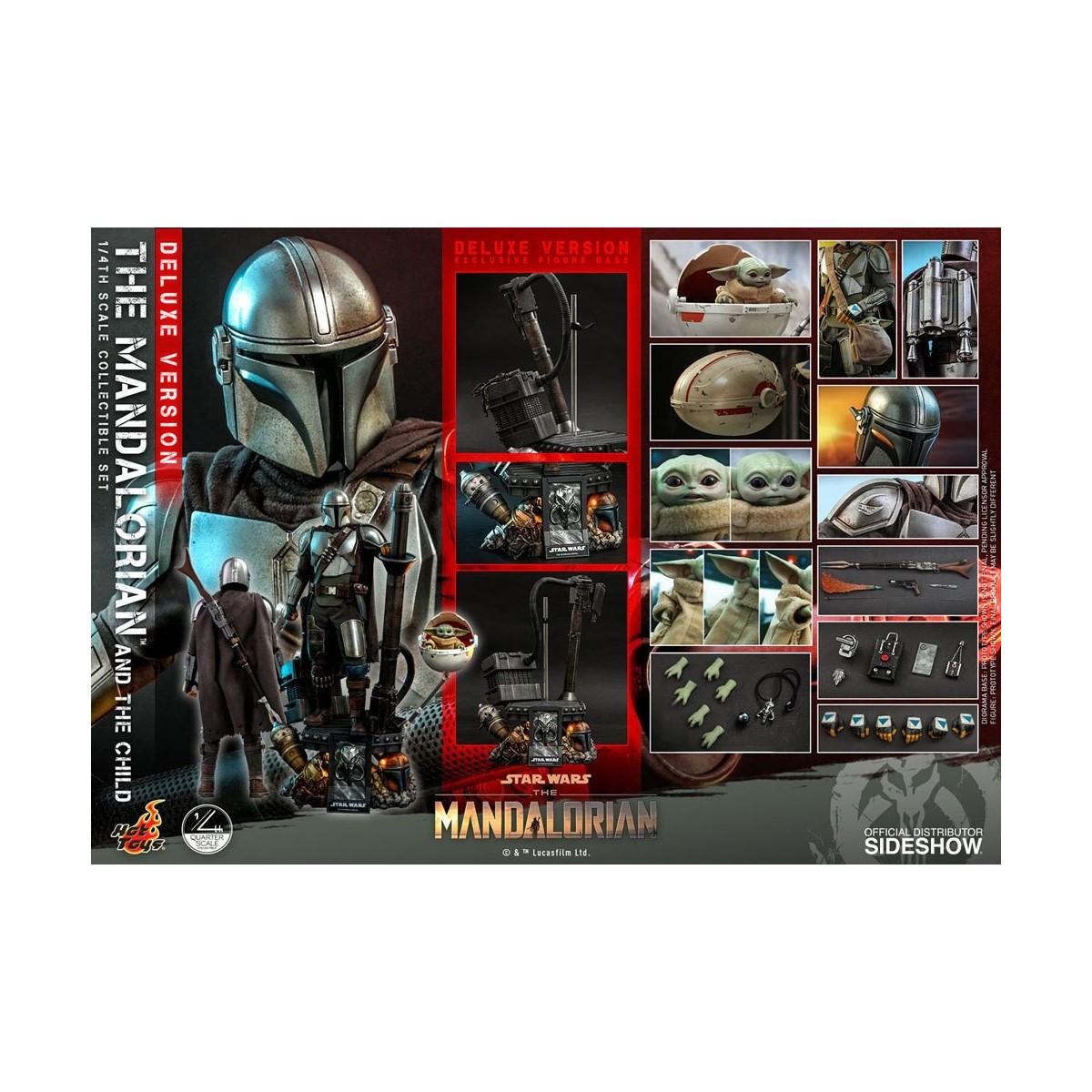 Juguetes calientes Star Wars - El Mandalorian y el niño de lujo 1/4