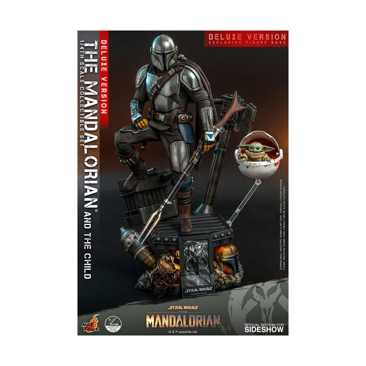 Juguetes calientes Star Wars - El Mandalorian y el niño de lujo 1/4