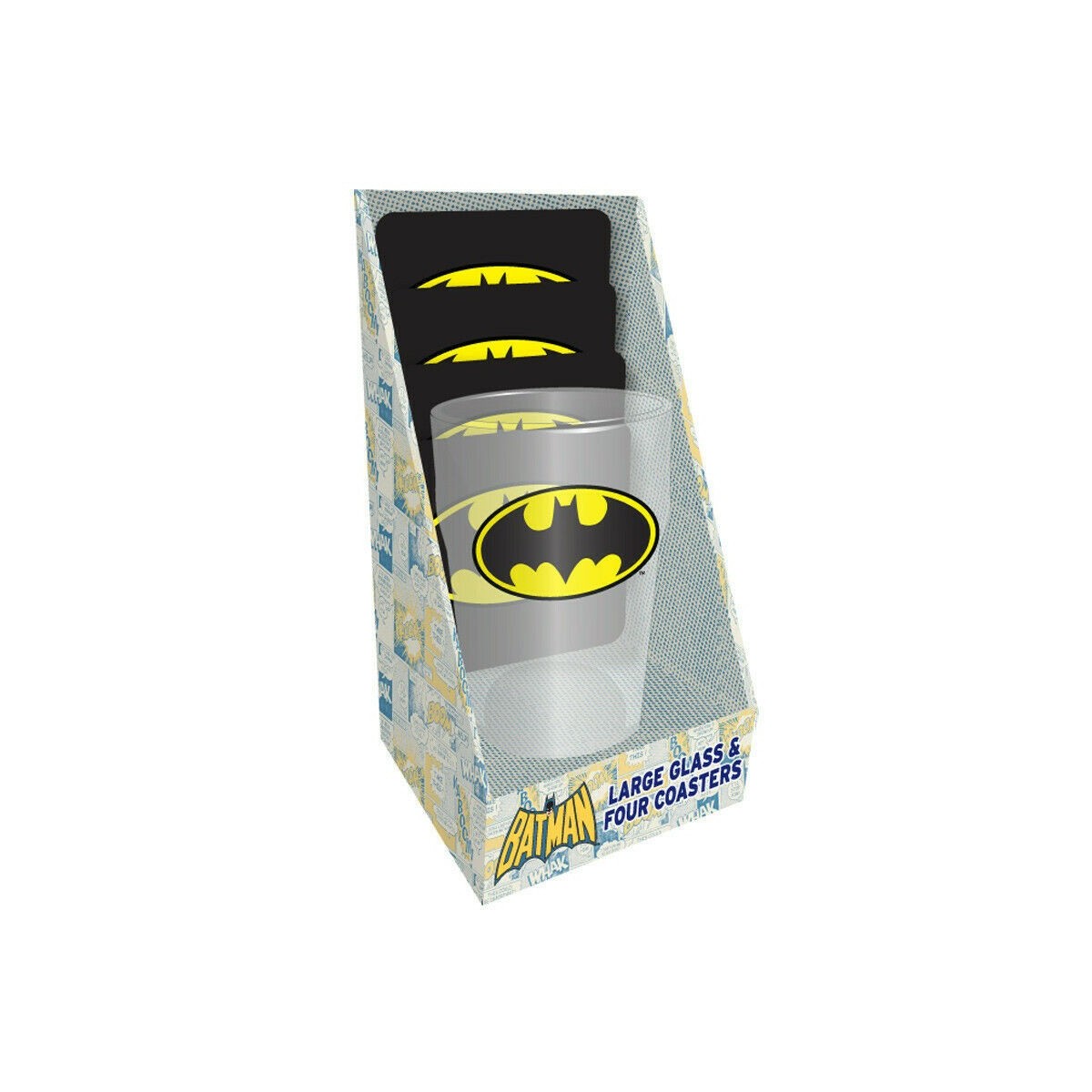 DC Comics - Batman Dark Knight - Maxi Glass y posavasos