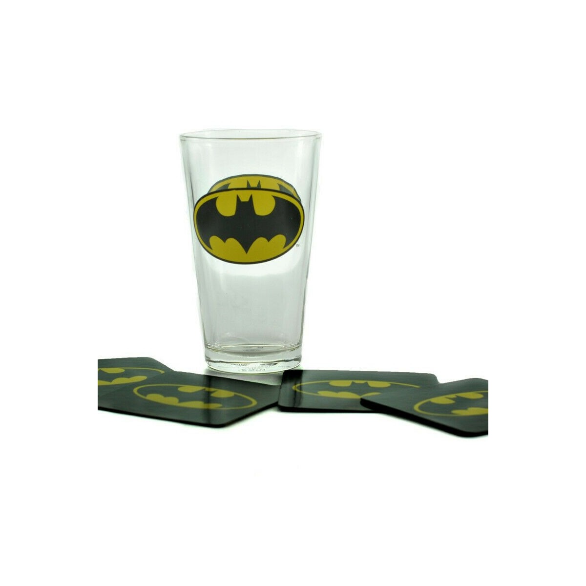 DC Comics - Batman Dark Knight - Maxi Glass y posavasos