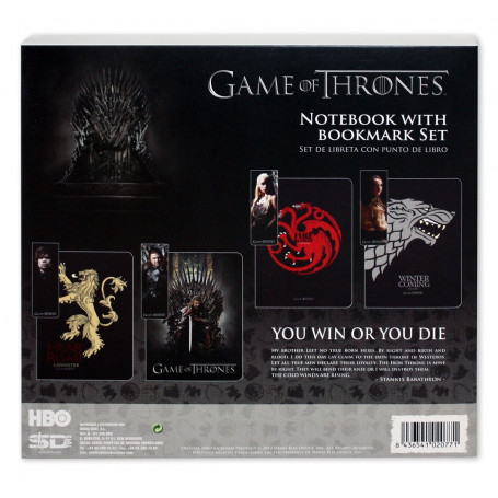 Juego de Tronos - Cuaderno y Marcador - Stark