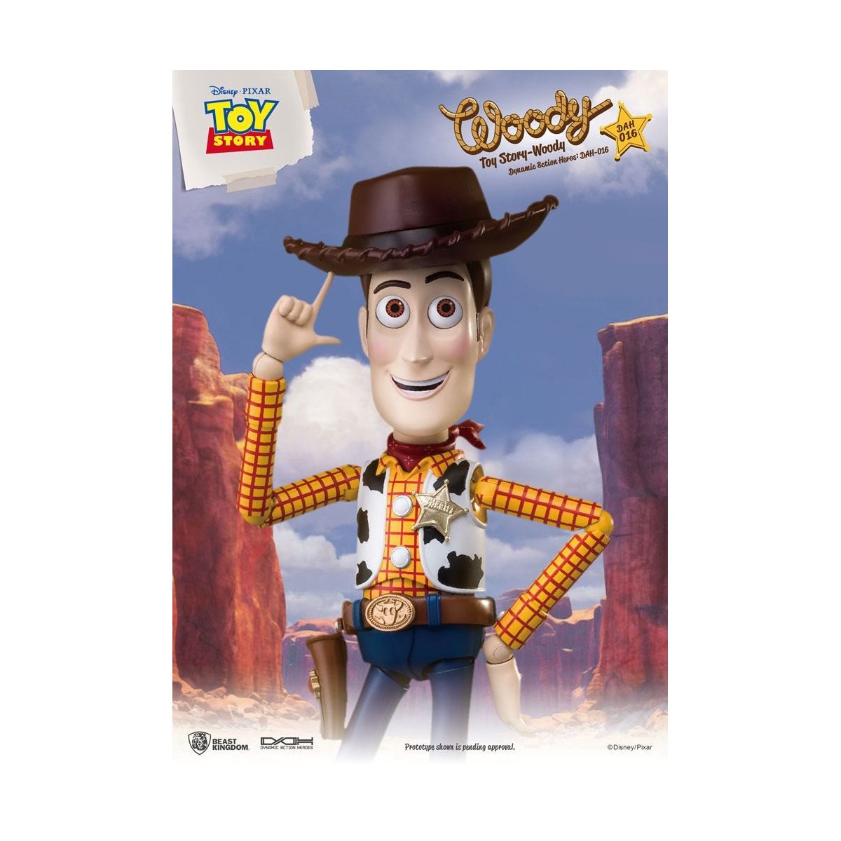 Beast Kingdom - Toy Story Woody - Dynamic Action Heroes 1/9 figura de acción