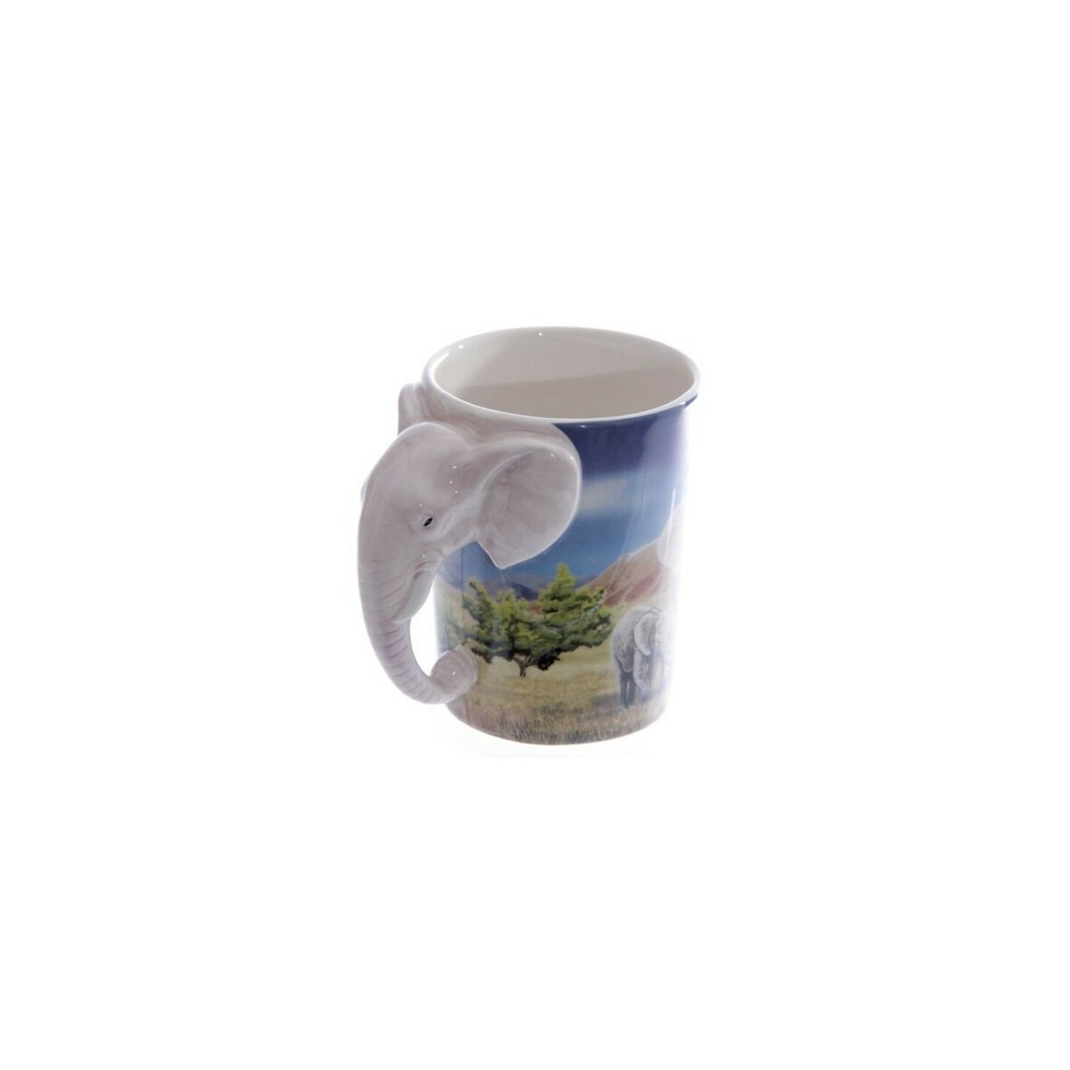 Taza con manija de elefante