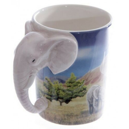 Taza con manija de elefante