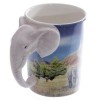 Taza con manija de elefante