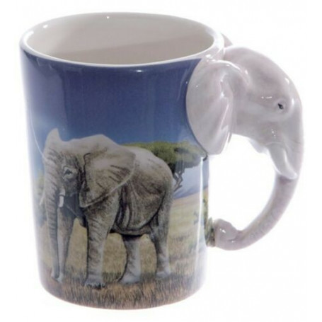 Taza con manija de elefante