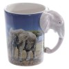 Taza con manija de elefante