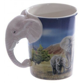 Taza con manija de elefante