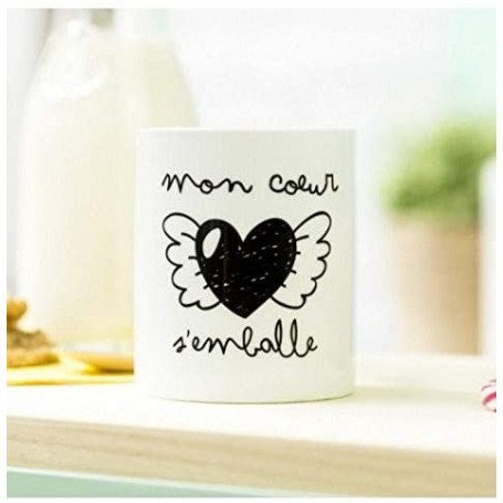 Taza de cerámica Mi corazón se acelera