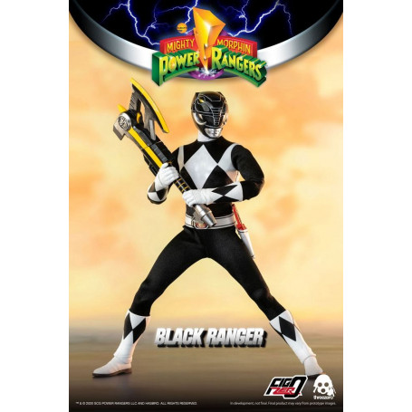 Tres 0 - Black Ranger - Mighty Morphin Power Rangers FigZero 1/6