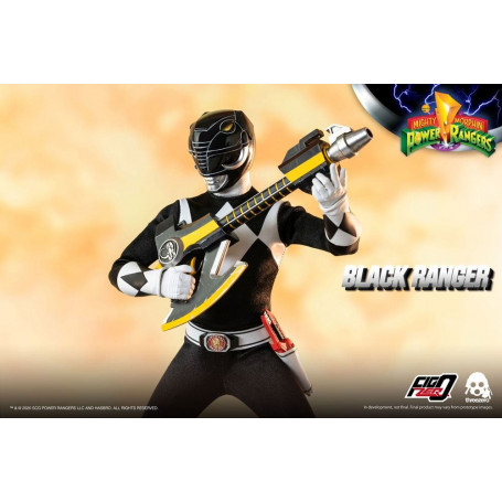 Tres 0 - Black Ranger - Mighty Morphin Power Rangers FigZero 1/6