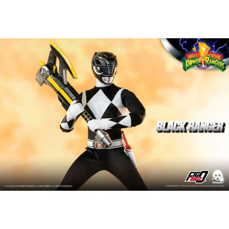 Tres 0 - Black Ranger - Mighty Morphin Power Rangers FigZero 1/6