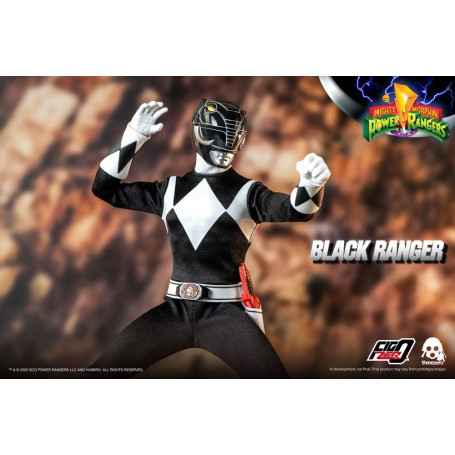 Tres 0 - Black Ranger - Mighty Morphin Power Rangers FigZero 1/6