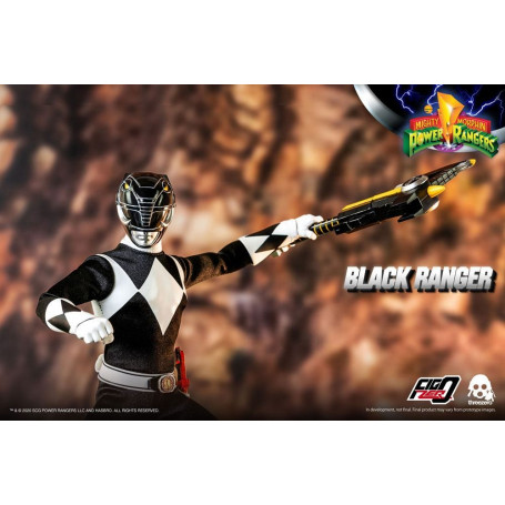 Tres 0 - Black Ranger - Mighty Morphin Power Rangers FigZero 1/6
