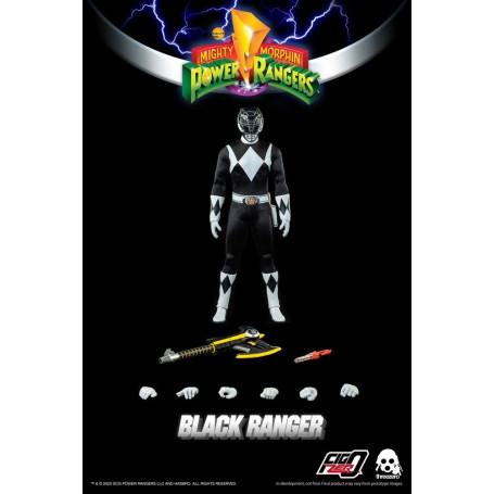 Tres 0 - Black Ranger - Mighty Morphin Power Rangers FigZero 1/6