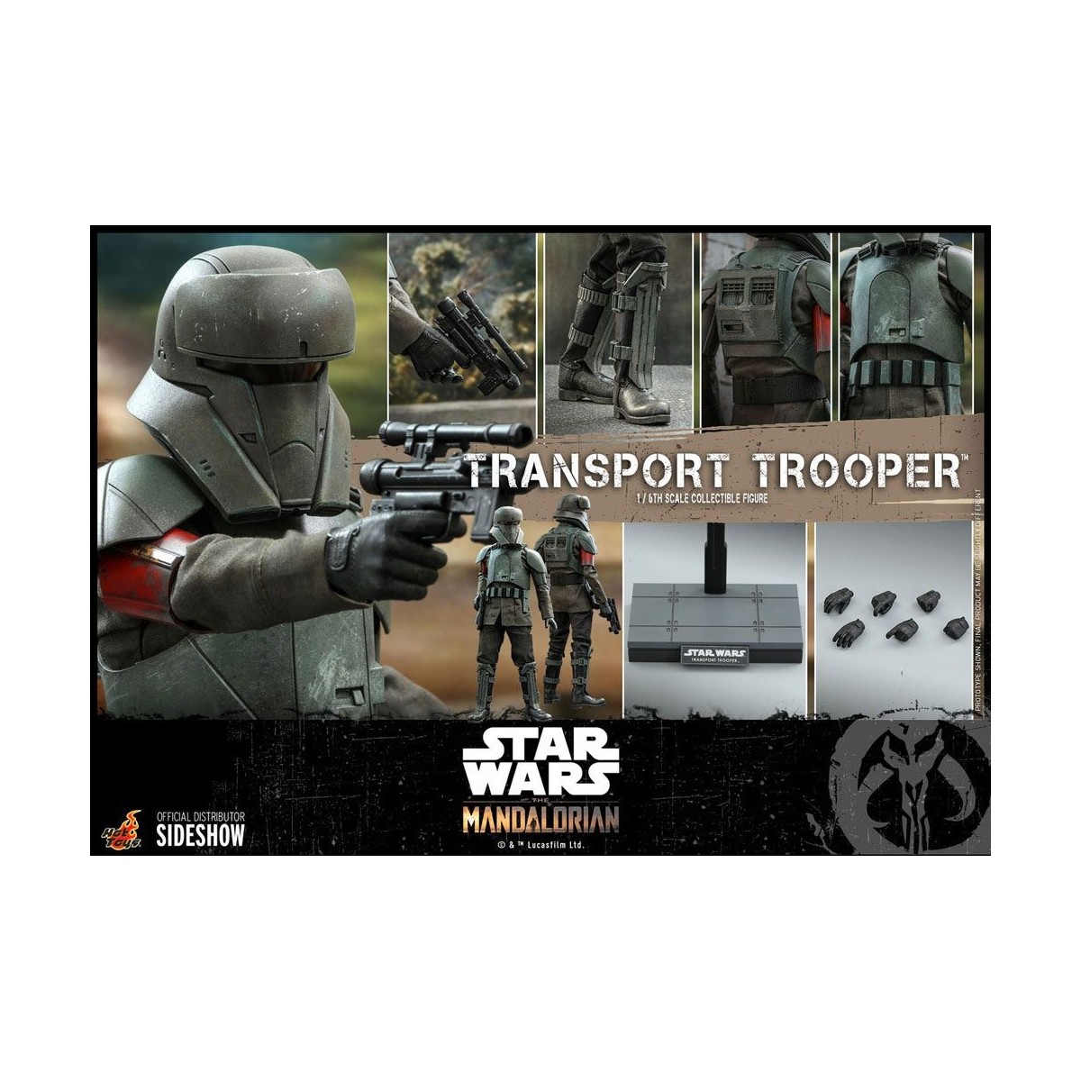 Juguetes calientes Star Wars - El Mandalorian - Soldado de transporte 1/6