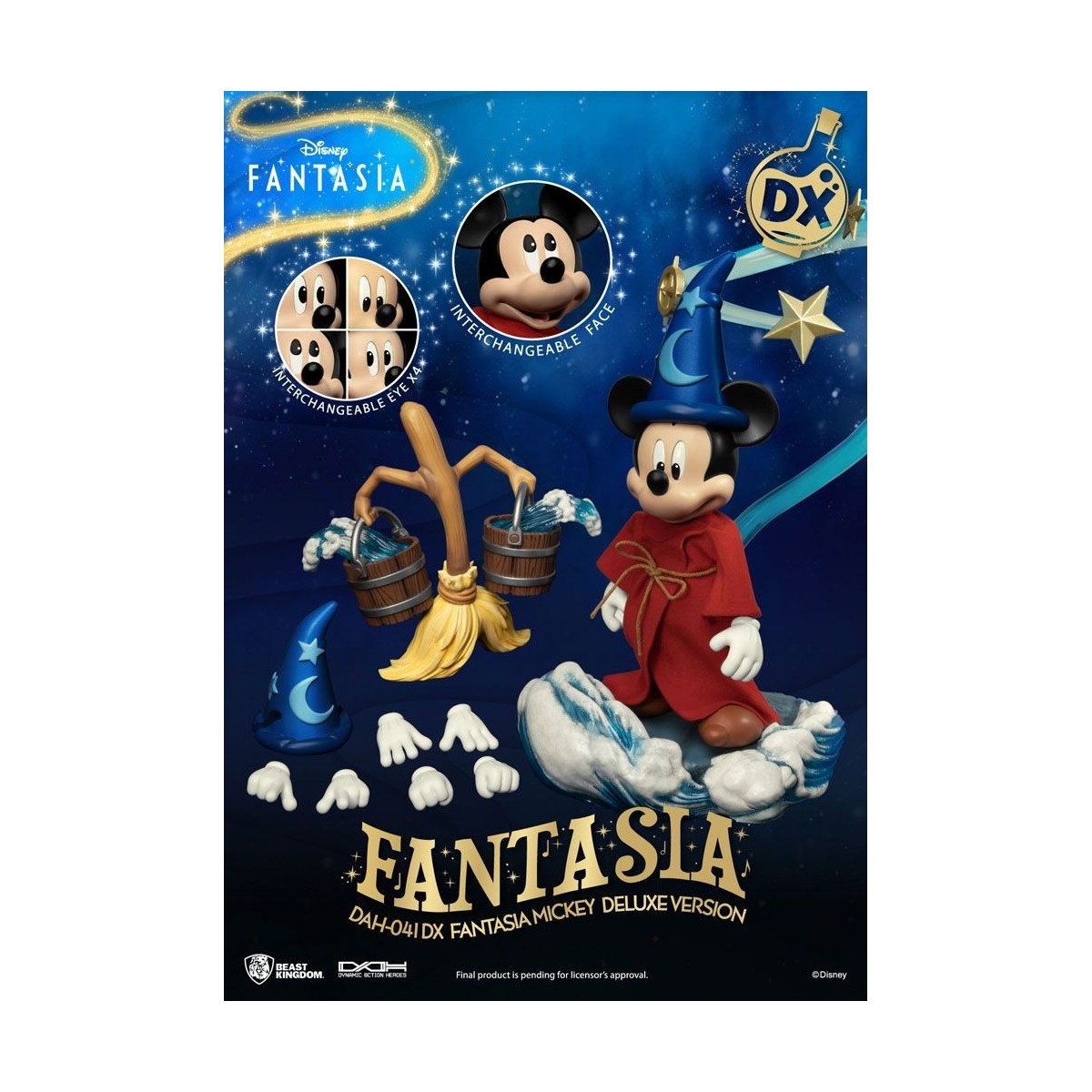 Reino de la Bestia - Mickey Fantasía Versión Deluxe - Héroes de Acción Dinámica 1/9 figura de acción